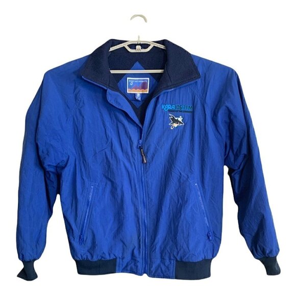 Vintage San Jose Sharks Kara 105.7 Port Authority Zip up Jacket/Coat Large - Picture 1 of 7